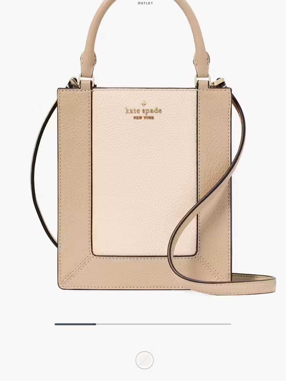 kate spade Beige and Cream Leather Crossbody Satchel